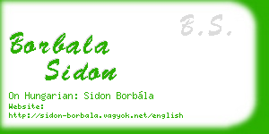 borbala sidon business card